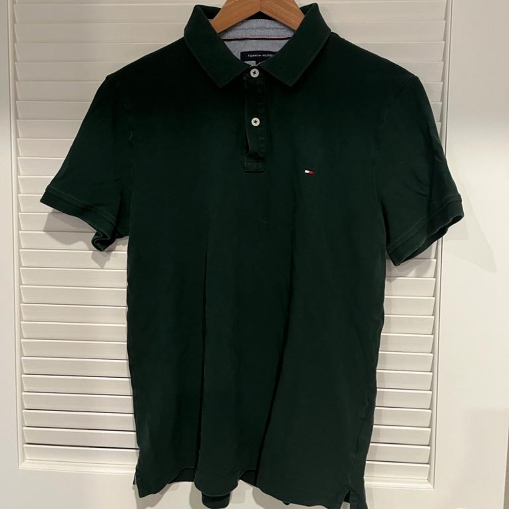 Green Tommy Hilfiger Polo Shirt